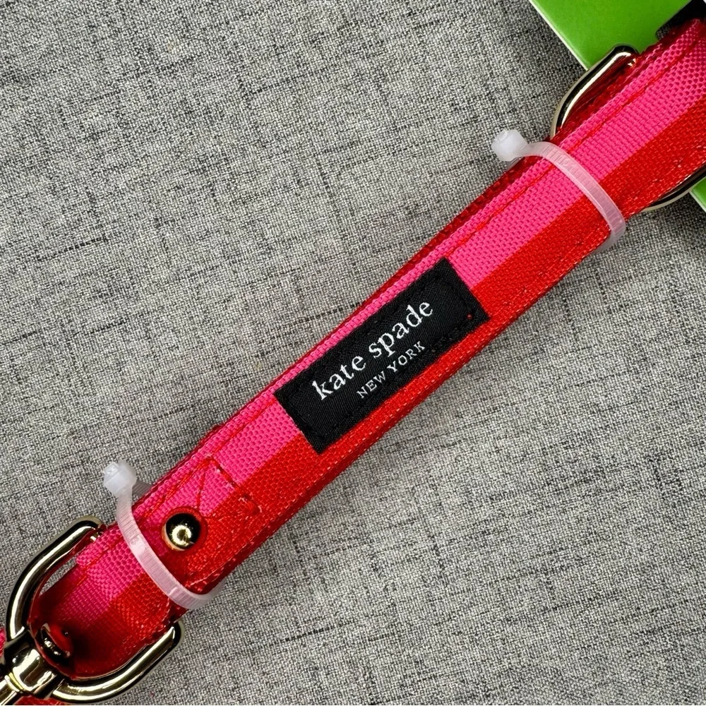Kate Spade New York Dog Leash Pink & Red Colorblock Pet Leash NWT